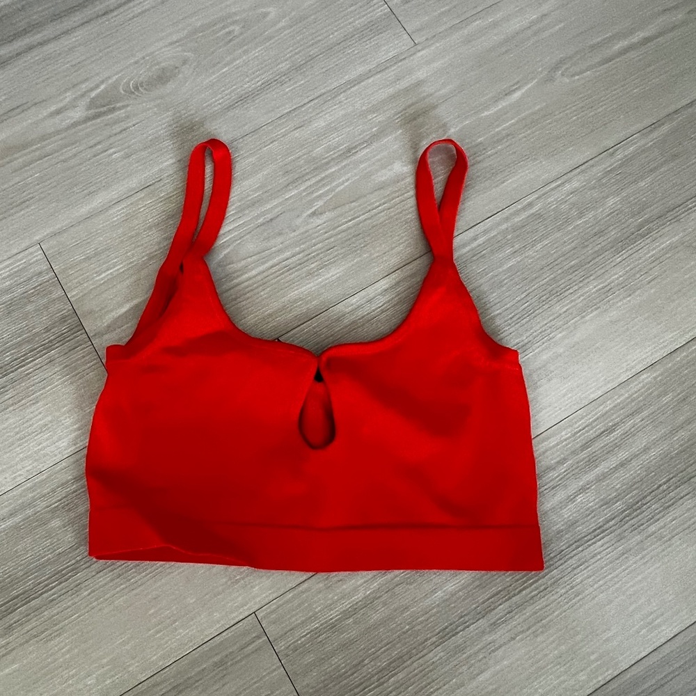 Orange crop top